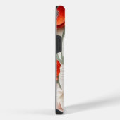 ROOD WIT 3-D LOOK POPPY ANEMONE FLOWERS iPhone HOESJE (Rechterkant)