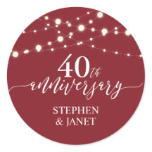 Rood & Wit 40-jarig Huwelijksjubileum Feest