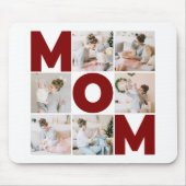 Rood & wit 6 Foto Collage Mam Muismat (Voorkant)