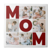 Rood & wit 6 Foto Collage Mam Tegeltje (Voorkant)