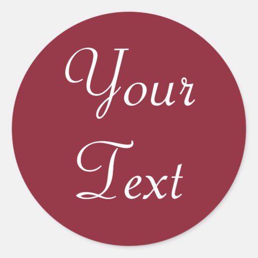 Rood & Wit Aangepaste Bruiloft Stickers of Gift La (Voorkant)