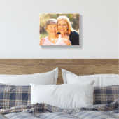 Rood Wit Abstract Bloemen Patroon Rand Foto Canvas Afdruk (Insitu (Slaapkamer))