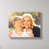 Rood Wit Abstract Bloemen Patroon Rand Foto Canvas Afdruk (Voorkant)