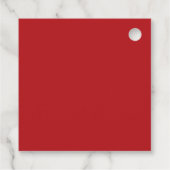 Rood wit abstract rendier moderne kerst bedankjes labels (Achterkant)