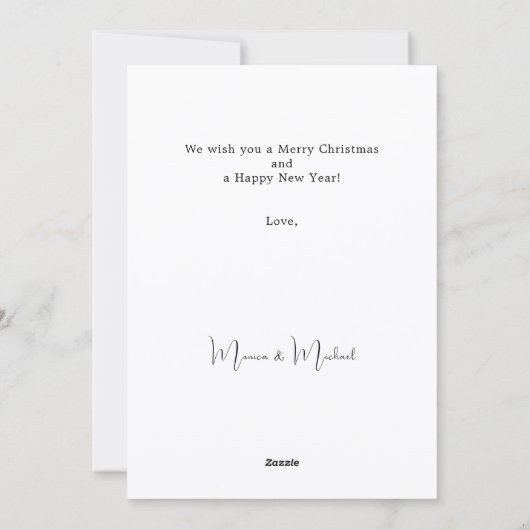 Rood wit abstract rendier moderne kerst feestdagenkaart (Achterkant)