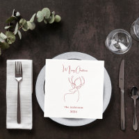 Rood wit abstract rendier moderne kerst