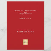 Rood wit abstract rendier zaken Kerst Flyer (Achterkant)