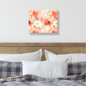Rood wit Abstract schilderij bloemmotief Canvas Afdruk (Insitu (Slaapkamer))