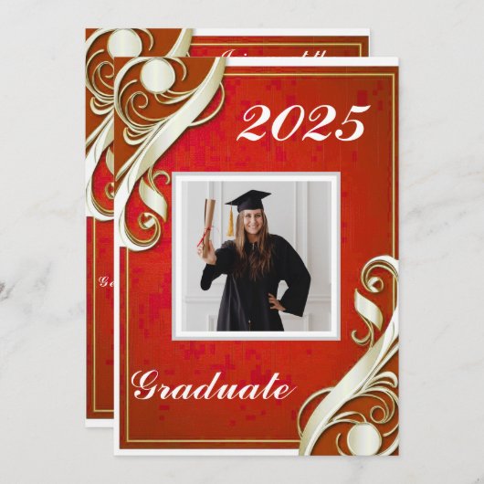 Rood wit Afstuderen 2025 Kaart (Voorkant / Achterkant)