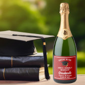 Rood Wit Afstuderen Custom 2025 Graduation Party Sparkling Wijnetiket