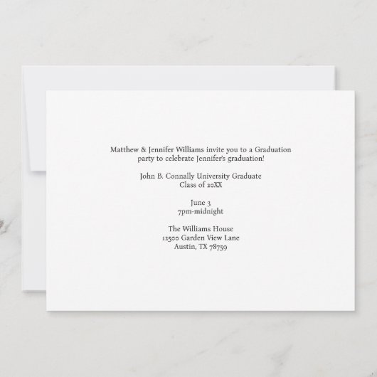 Rood Wit Afstuderen Custom Afstuderen Photo Arch Aankondiging (Achterkant)