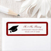 Rood wit Afstuderen retouradres Etiket (Insitu)