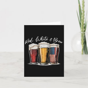 Rood Wit & Bier Patriottische Vlag van de VS 4 Kaart