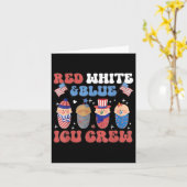 Rood Wit & Blauw NICU Crew Groovy Rood Wit BL Kaart (Gele Bloem)