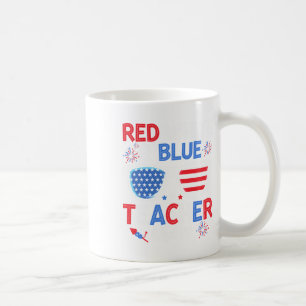 Rood wit & Blauwe Leraar Crew 4 juli gezongen Koffiemok