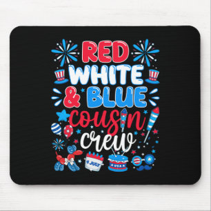Rood wit & Blue Cousin Crew 4 juli Indep Muismat