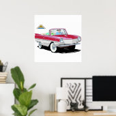 Rood-wit amphicar poster (Thuiskantoor)