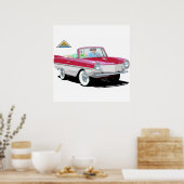 Rood-wit amphicar poster (Keuken)