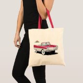 Rood-wit amphicar tote bag (Voorkant (product))