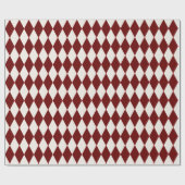 Rood & Wit Argyle Feestelijke Moderne Kerst Cadeaupapier (Vlak)