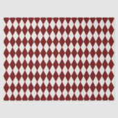 Rood & Wit Argyle Feestelijke Moderne Kerst Tissuepapier (Voorkant)
