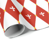Rood wit argyle of diamant motief inpakpapier (Rol Hoek)