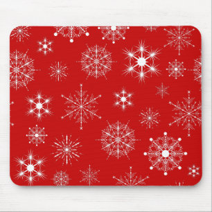 Rood & Wit Assorted Kerstmis Sneeuwvlokken Patroon Muismat