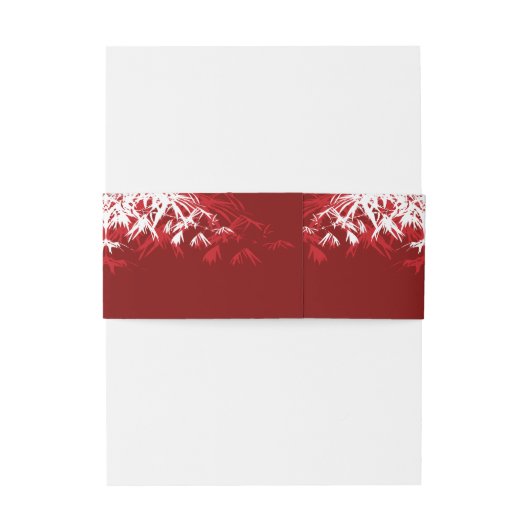 Rood/wit bamboe bladeren dubbele xi Chinese bruilo Uitnodigingen Wikkel (Achterkant Voorbeeld)