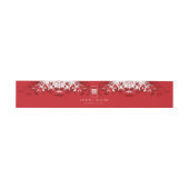 Rood/wit bamboe bladeren dubbele xi Chinese bruilo Uitnodigingen Wikkel (Vlak)