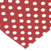 Rood wit betegeld polka dot patroon korte tafelloper (Hoek)