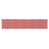 Rood wit betegeld polka dot patroon korte tafelloper (Horizontaal)
