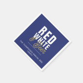 Rood Wit & Bier 4 juli Feest Papieren Servet (Hoek)