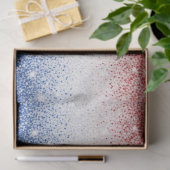 Rood Wit Blau Glitter Gradiënt Patriottische Dag Tissuepapier (Geschenk)