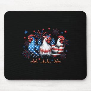 Rood Wit Blau Kip Usa Vlag Vuurwerk 4e Juli Muismat