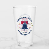 Rood Wit Blau Liberty Bell Patriottische Glazen Be (Achterkant)