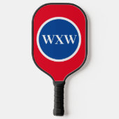 Rood Wit Blau Monogram Pickleball Paddle (Achterkant)