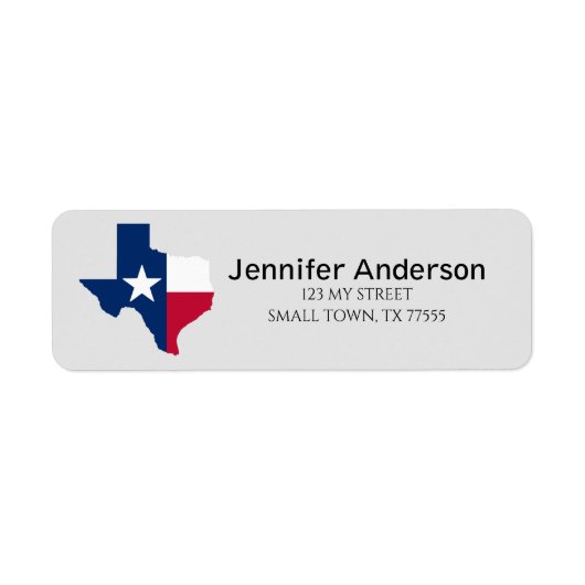 Rood Wit Blau Texas Staatsvlag 4 juli Label (Voorkant)