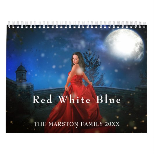 Rood Wit Blauw 12-Kalender Kalender (Hoes)