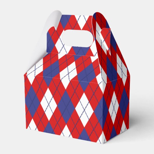 Rood, wit, blauw, 1-FAVOR BOX-kabel Bedankdoosjes (Voorkant Zijde)