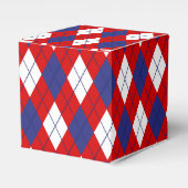 Rood, wit, blauw 1-FAVOR BOX vierkant Bedankdoosjes (Voorkant Zijde)