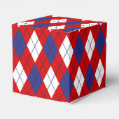 Rood, wit, blauw 1-FAVOR BOX vierkant Bedankdoosjes (Achterkant)