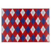 Rood, wit, blauw, 1-GLASS KUTBORD Snijplank (Voorkant)