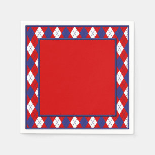 Rood, wit, blauw 1-PAPIER PARTIJ NAPKINS R Servetten