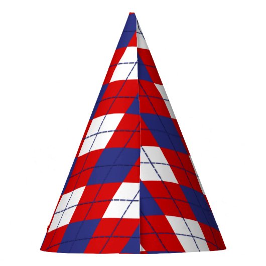 Rood, wit, blauw 1-PAPIER PETTEN VAN DE PARTIJ van Feesthoedjes (Achterkant)