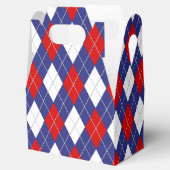 Rood, wit, blauw, 2-PARTIJ FAVOR BOX, kabel Bedankdoosjes (Geopend)