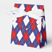 Rood, wit, blauw, 2-PARTIJ FAVOR BOX, tent Bedankdoosjes (Voorkant Zijde)