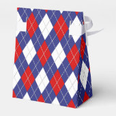 Rood, wit, blauw, 2-PARTIJ FAVOR BOX, tent Bedankdoosjes (Achterkant)