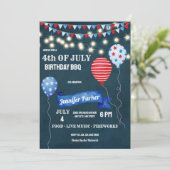 Rood Wit Blauw 4 Juli | 4 juli verjaardag Kaart (Staand voorkant)