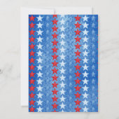 Rood Wit Blauw 4 Juli | 4 juli verjaardag Kaart (Achterkant)
