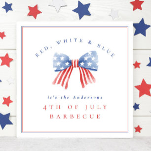 Rood Wit Blauw 4 juli Barbecue Aquarel Boog Perfect Poster